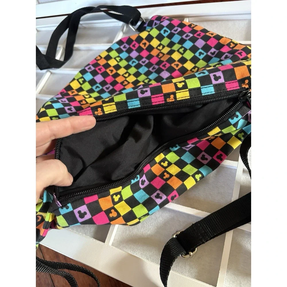 Disney Parks Exclusive Mickey‎ Drawstring Backpack Rainbow/Pride  Adjustable